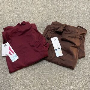 Bundle 2 pairs Zoë + Phoebe NWT Low-rise Legging L